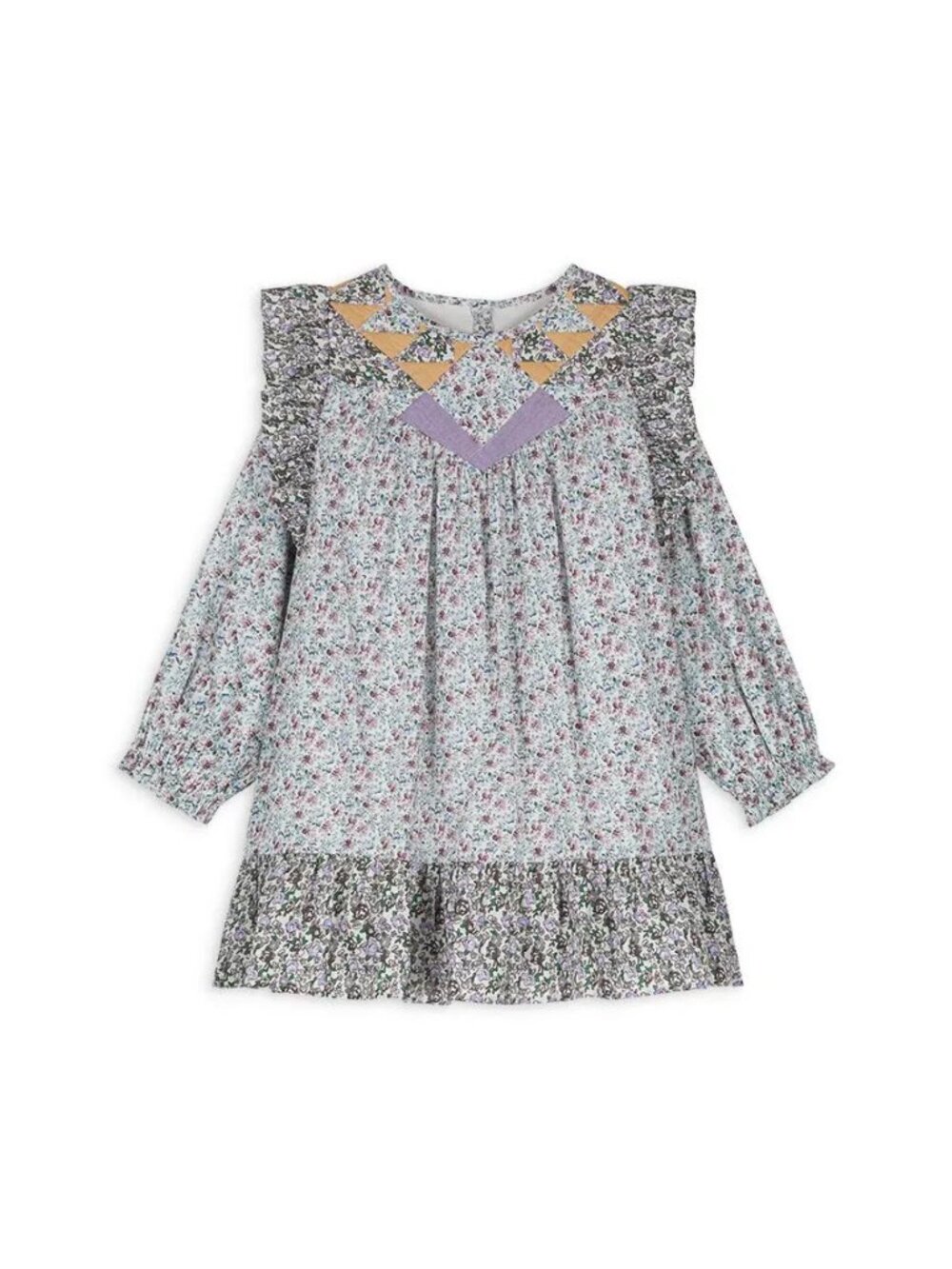 Louise Misha Lara Dress in Cream Retro Pansy, Size 8
